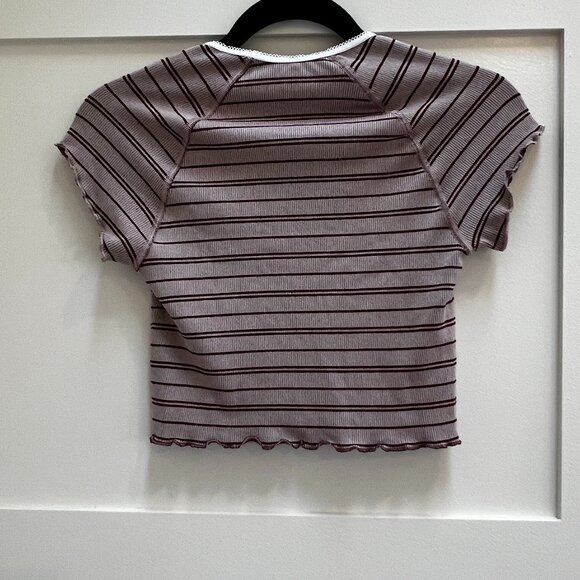 By Anthropologie Pointelle Baby Tee - Picture 5 of 5